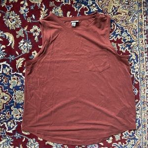 a new day Rust Orange Flowy Tank